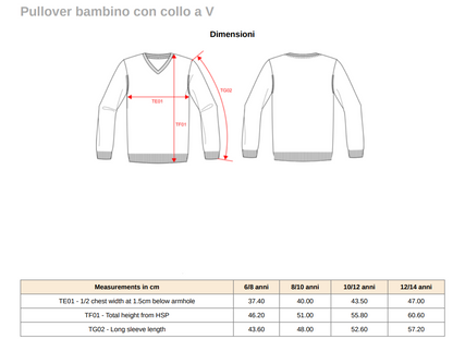 COD. 18 - Pullover collo a V Bambino